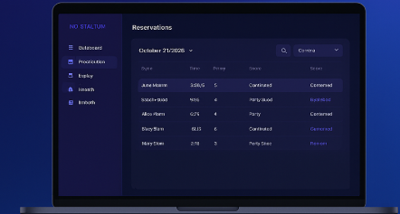 Tablero Hostalium en acción